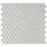 Glossy Gray Cream Buttons Porcelain Penny Round Tile