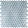 Gray Penny Round Glass Tile