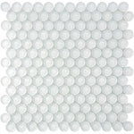 Ice White Glass Penny Tile