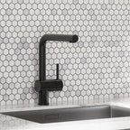 Carrara Hexagon Marble Mosaic Tile backsplash