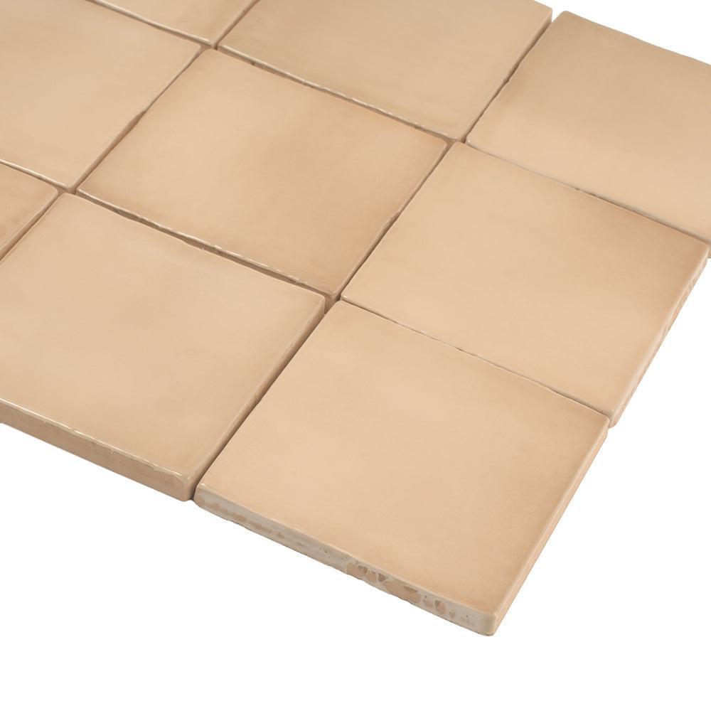 Lake Beige Ceramic Square Tile 4x4 | Tile Club
