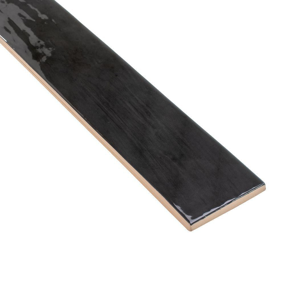 Lake Black Ceramic Subway Tile 2.6x16 | Tile Club