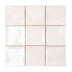 Lake White Ceramic Square Tile 4x4 | Tile Club