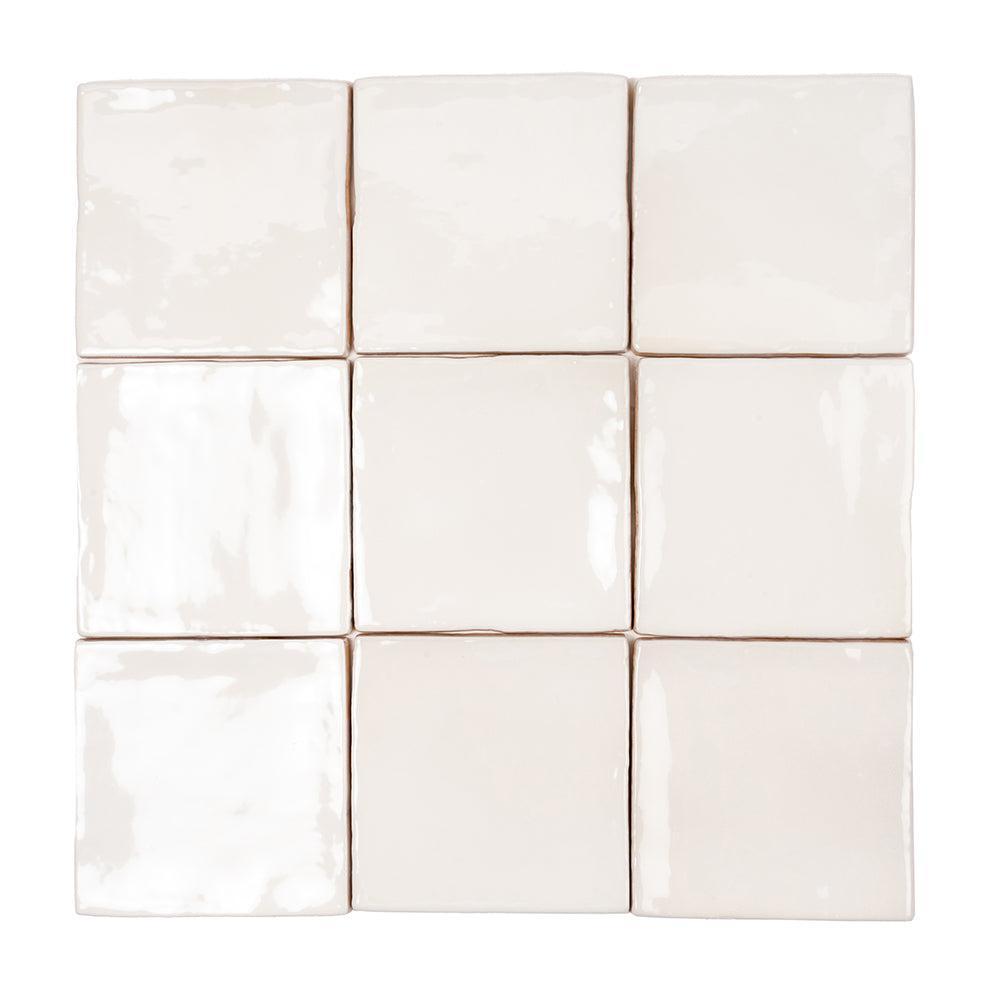 Lake White Ceramic Square Tile 4x4 | Tile Club