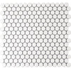 Matte White Buttons Porcelain Penny Round Tile
