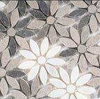 Meadow Wooden Flower Marble Mosaic Tile | Tile Club
