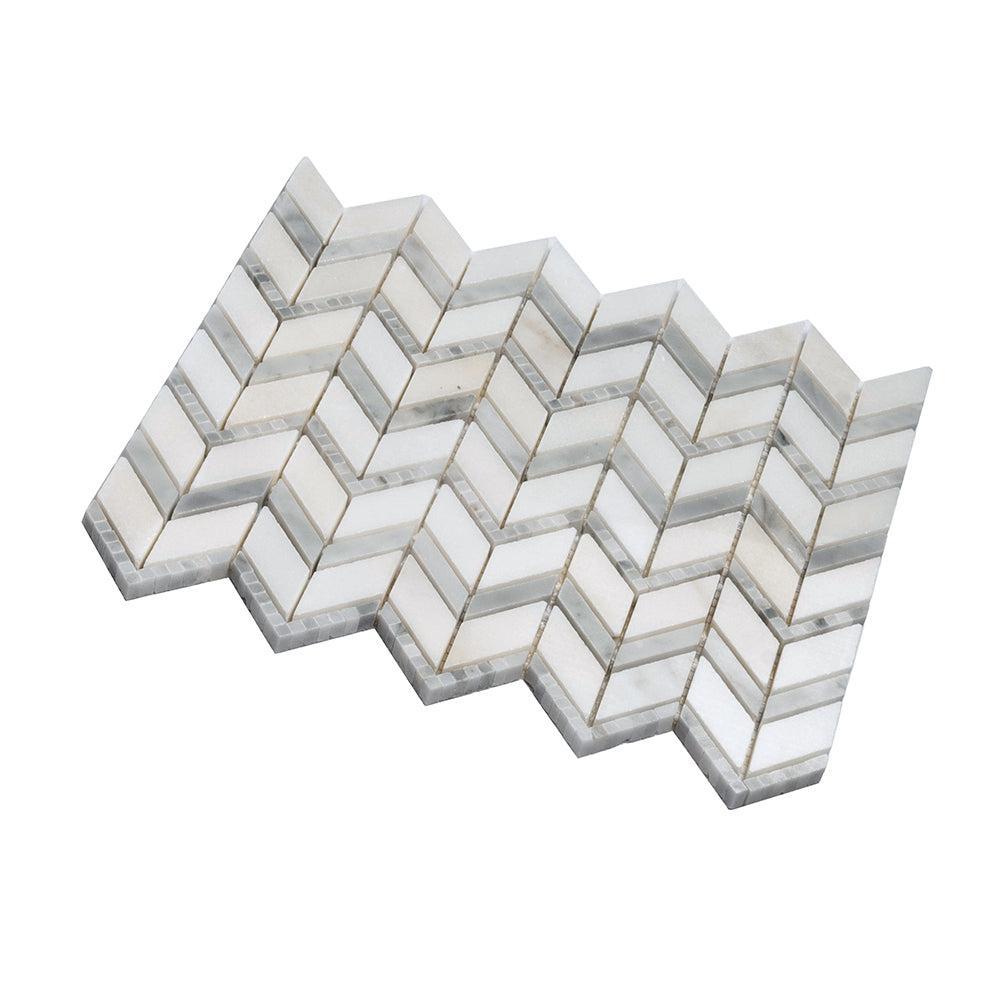 Metropolitan Chevron Marble Mosaic Tile | Tile Club