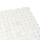 Mini Basket Weave Thassos Marble Mosaic | Tile Club