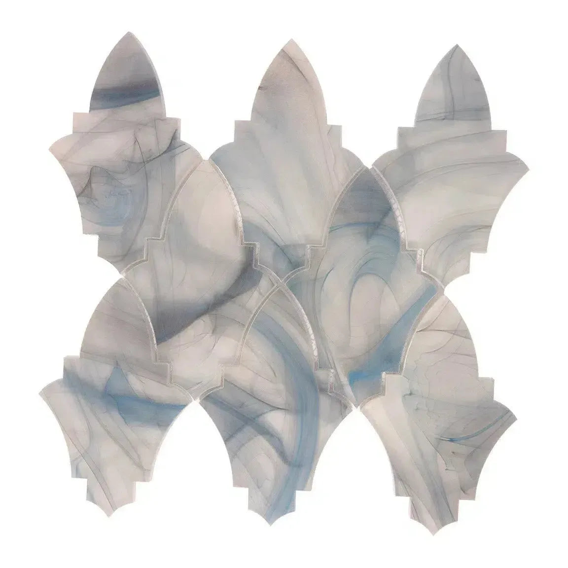 Sea Glass Louvre Blue Mosaic Tile | Tile Club