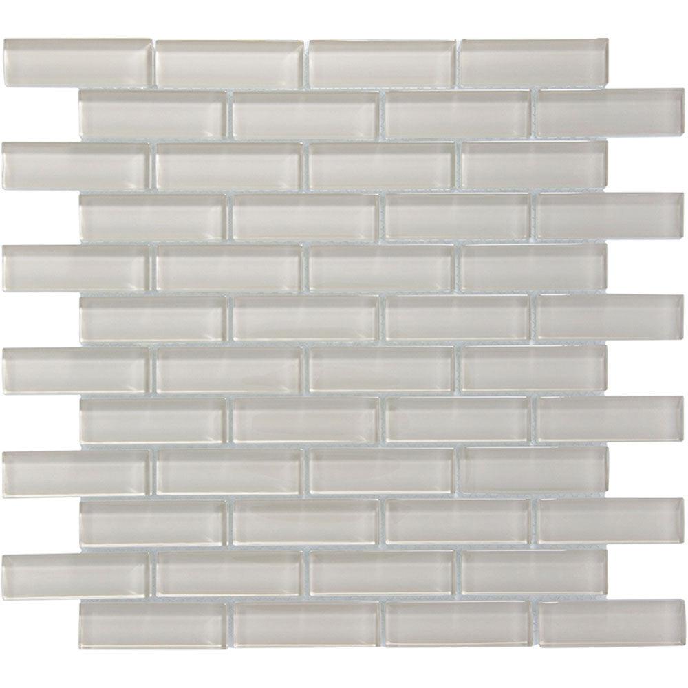 Pearl Gray Glass Brick Tile