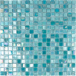Sea Foam Mixed Squares Glass Tile