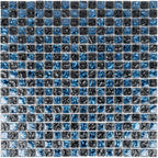 Shimmer Black Glass Mosaic Tile