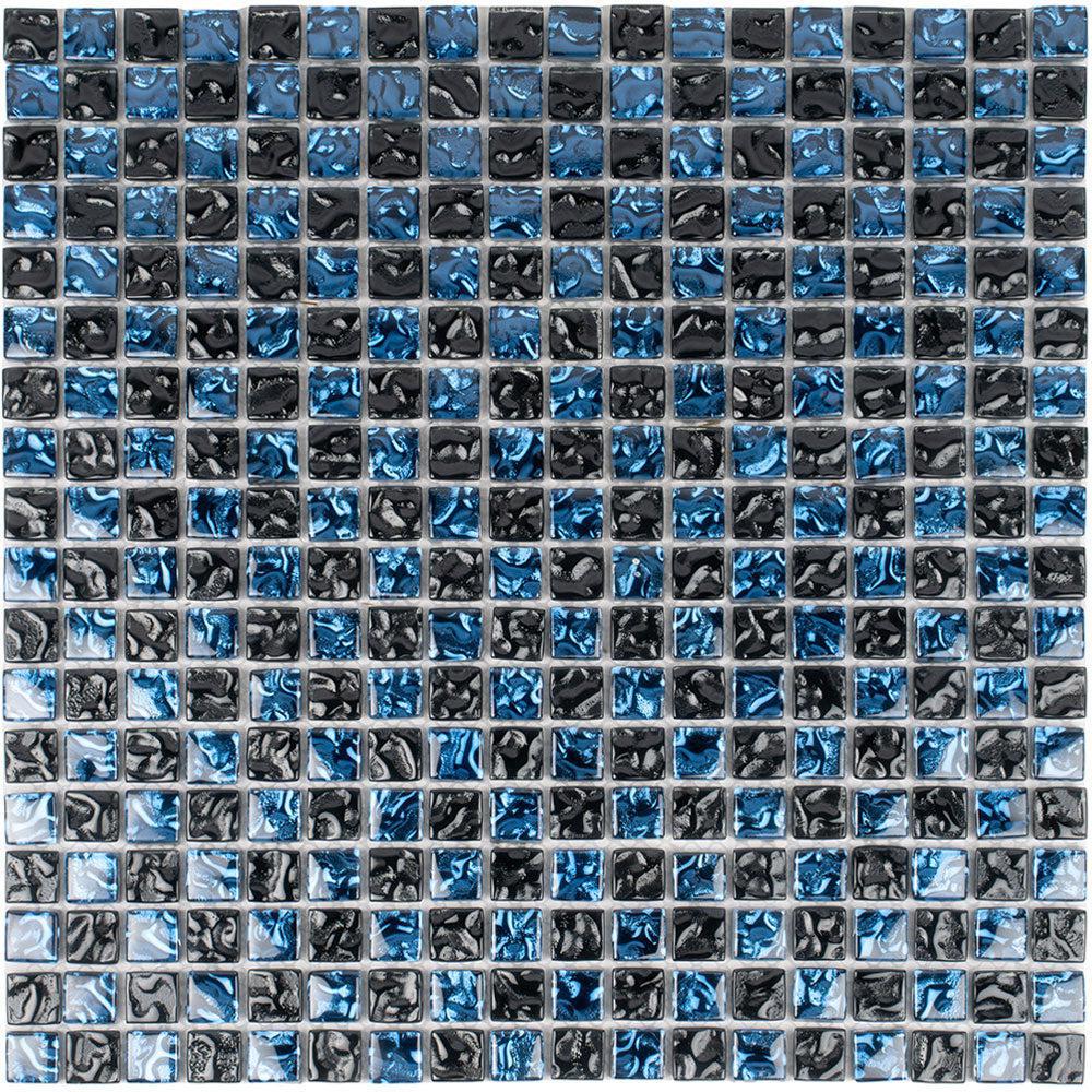 Shimmer Black Glass Mosaic Tile