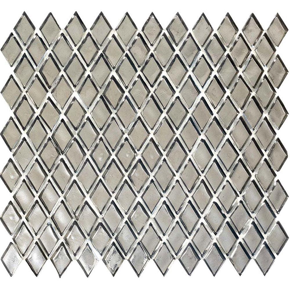 Silver Diamond Glass Mosaic Tile