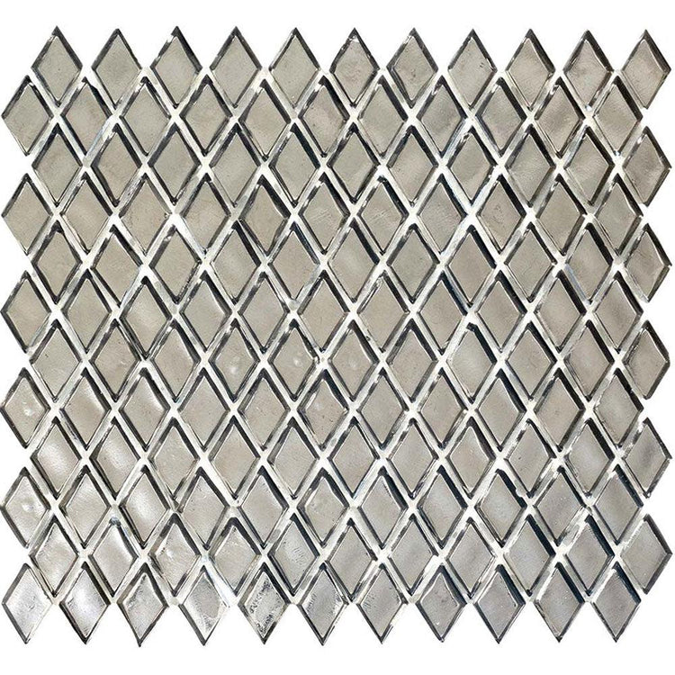 Silver Diamond Glass Mosaic Tile