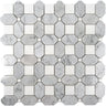 Thassos Square And Carrara Octagon Marble Mosaic Tile