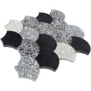 Black and Gray Terrazzo Scale Mosaic Tile | Tile Club