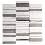 Villa Rapids White Marble & Glass Mosaic Tile | Tile Club | Position1