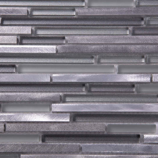Waterfall Haze Linear Glass & Metal Mosaic Tile | Tile Club