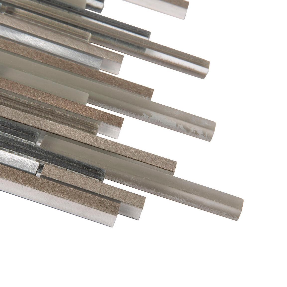 Waterfall Metal Glass & Metal Mosaic Tile | Tile Club