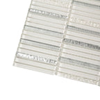 Waterfall Platinum White Glass Mosaic Tile | Tile Club