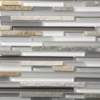 Waterfall Quartz Linear Glass And Quartz Mosaic Tile | Tile Club