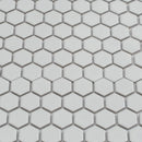 1'' White Matte Hexagon Porcelain Mosaic | Tile Club