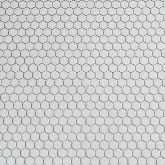 1'' White Matte Hexagon Porcelain Mosaic | Tile Club