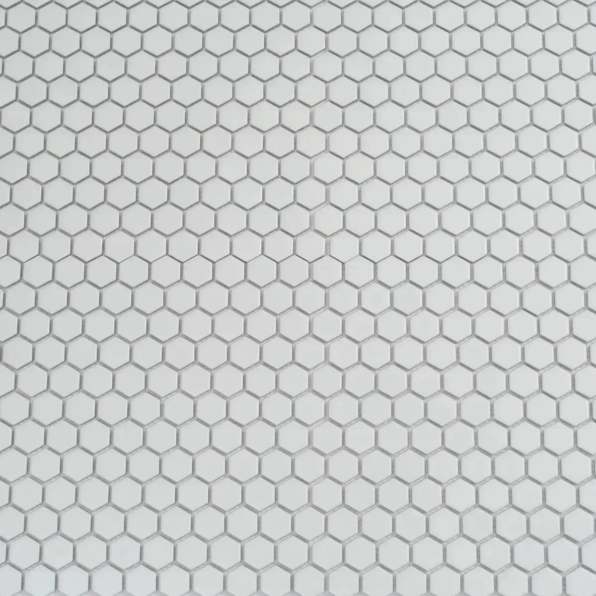 1'' White Matte Hexagon Porcelain Mosaic | Tile Club