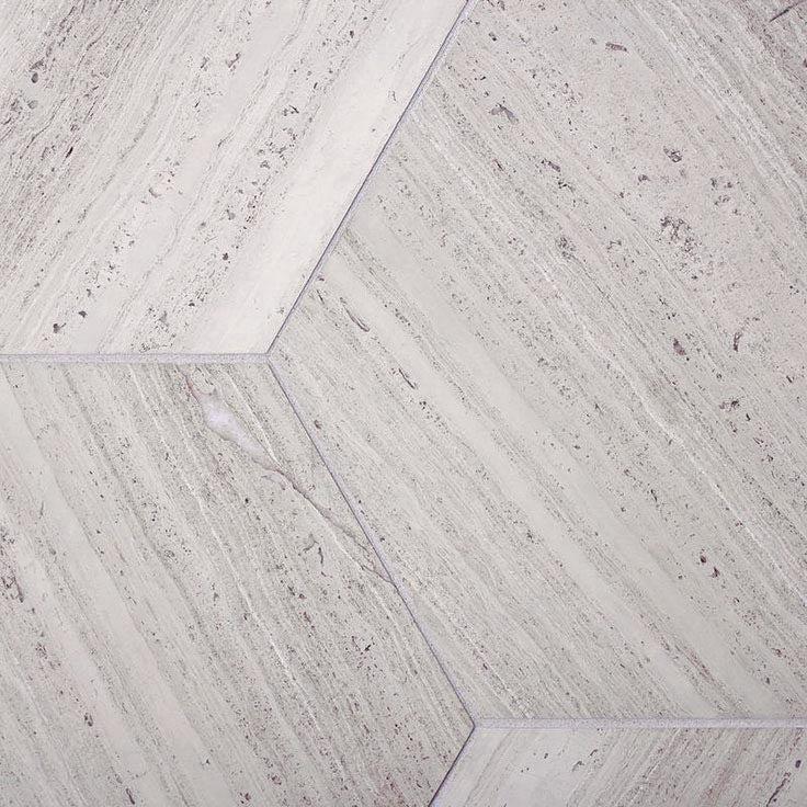 10 Inch Hexagon Wooden Beige Marble Mosaic Tile | Tile Club