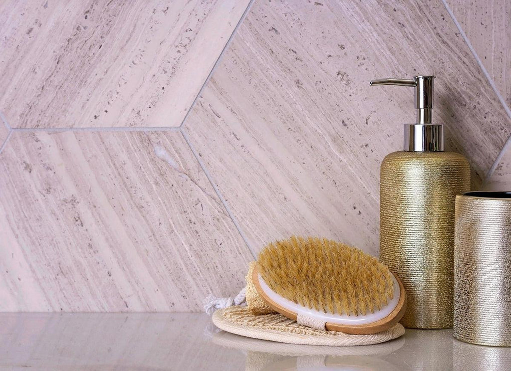 wood look hexagon tile