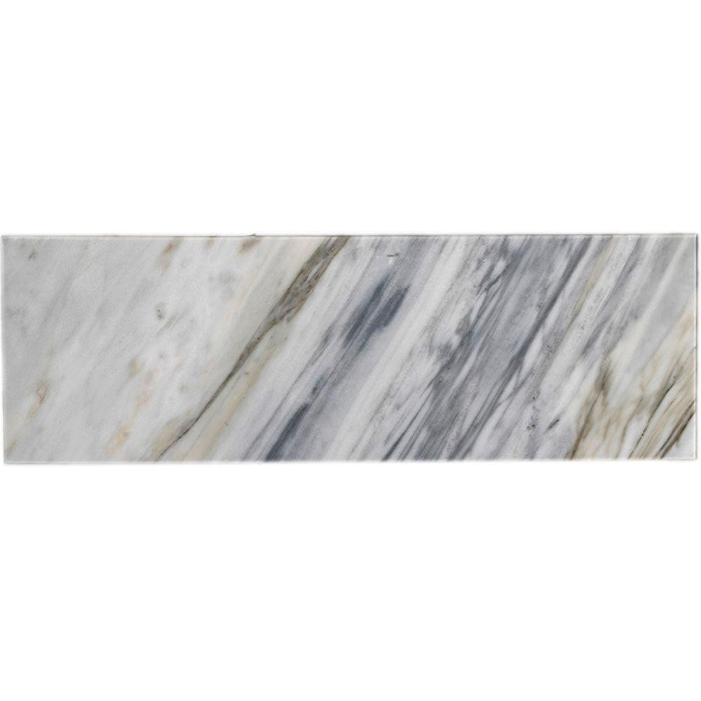 Calacatta Bluette Honed Marble Subway Tile 4x12