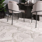 Calacatta gold marble hexagon floor tiles