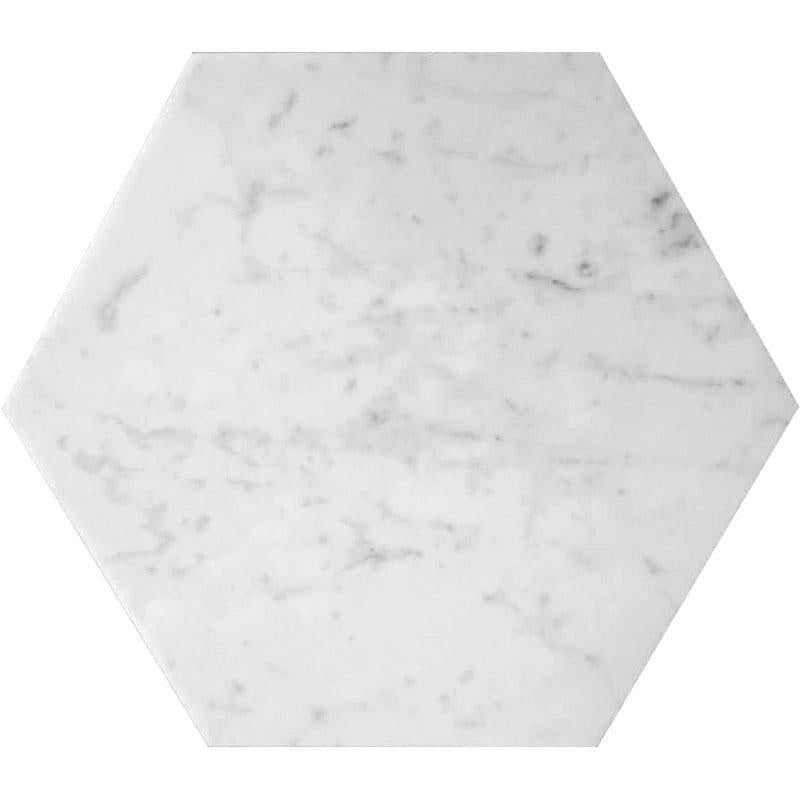 10 inch carrara marble hexagon tile for floors and walls