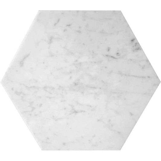 10 inch carrara marble hexagon tile for floors and walls