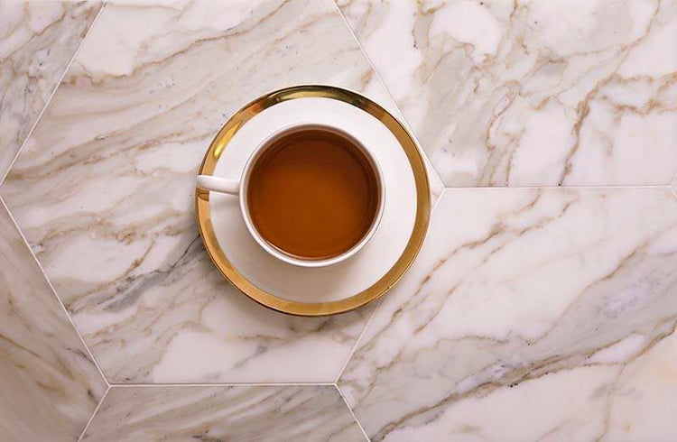 10" Calacatta Hexagon Tile 