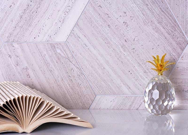 wood look hexagon tile