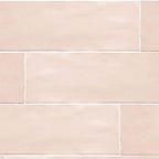 La Riviera Rose 2.5x8" Pink Ceramic Subway Tile 