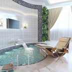 Checkered Black and White Mixed Squares Glass Tile | Tile Club