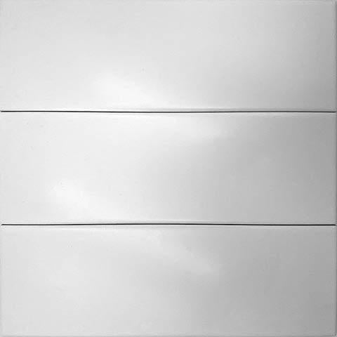 White Matte Ceramic Subway Wall Tile 4x12 Sample