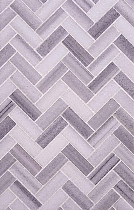 1x3" Equator Herringbone polished mosaic tile
