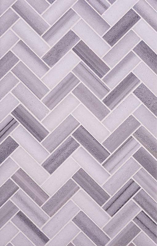 1x3" Equator Herringbone polished mosaic tile