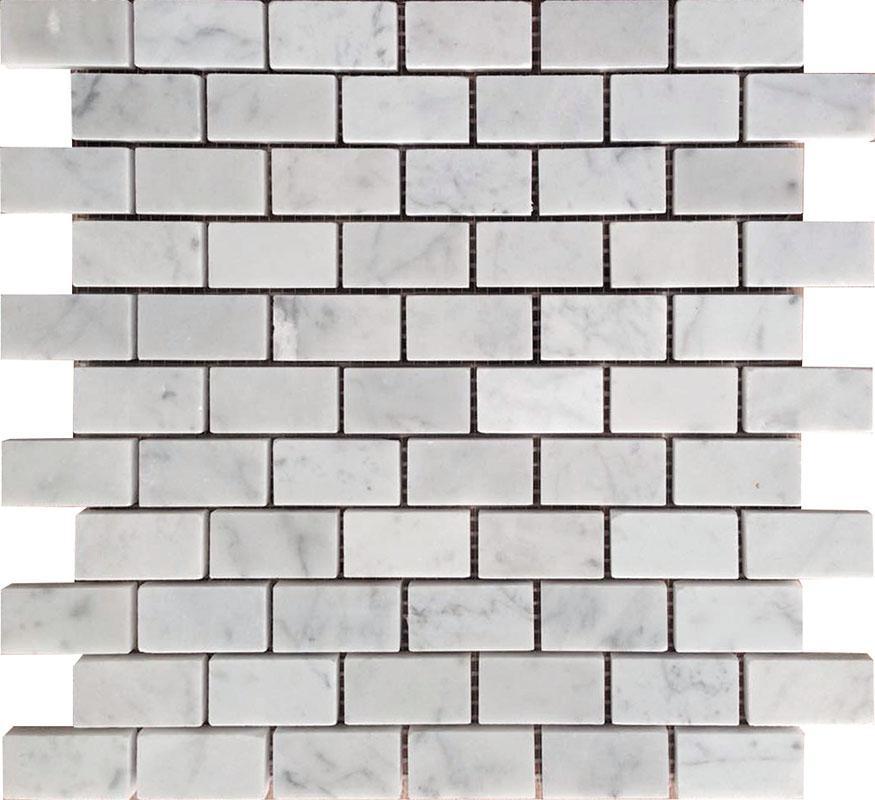 Carrara Marble Brick Tile Backsplash