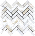1X3" Calacatta Hold Herringbone Mosaic Tile | Tile Club | Position1