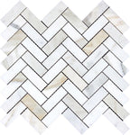 1X3" Calacatta Hold Herringbone Mosaic Tile | Tile Club | Position1