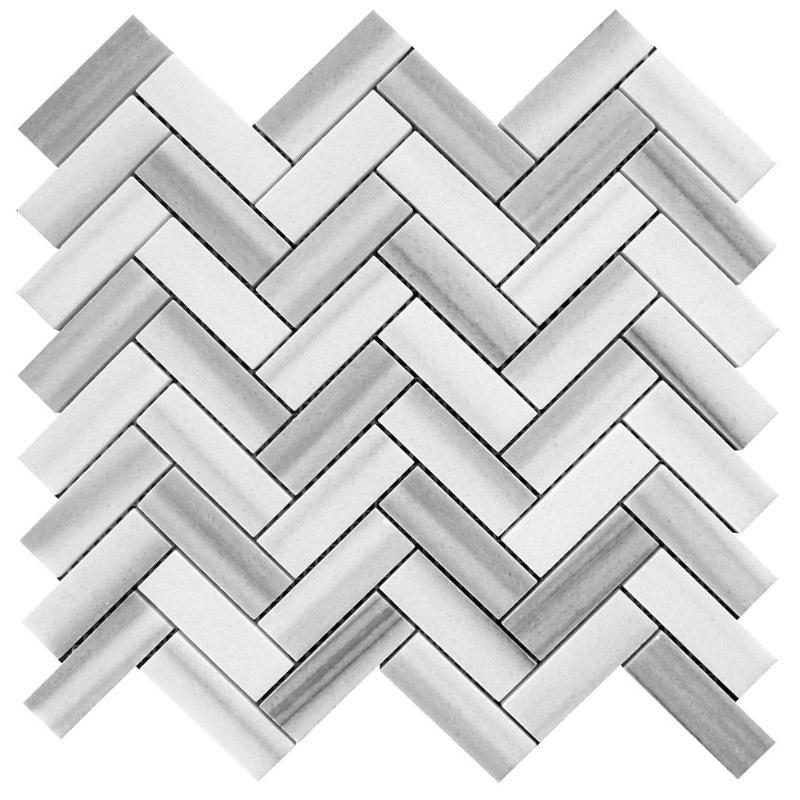 1x3" Equator Herringbone Polished Mosaic Tile Sample