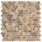 Agate Glass Penny Round Mosaic Tile
