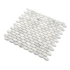Bianco Carrara Oval Mosaic Tile | Tile Club