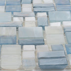 Blue Mini Versailles Glass Mosaic Tile | Tile Club