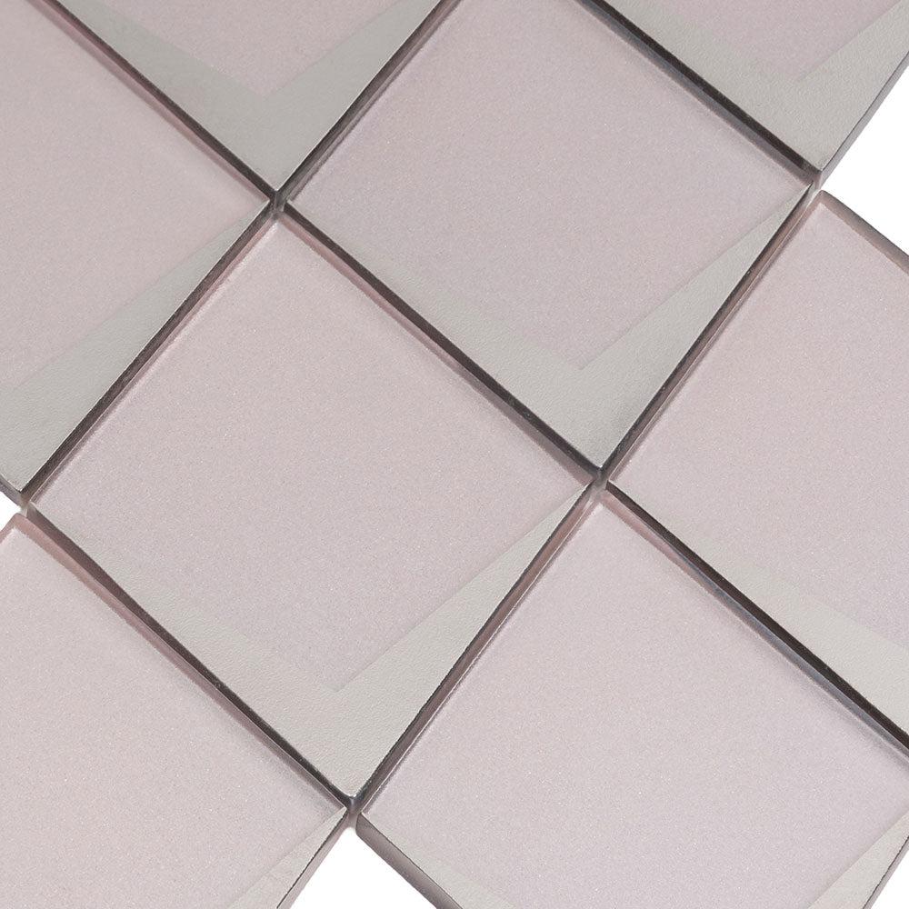 Blush Frost Diamond Glass Mosaic Tile | Tile Club